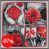 Malen nach Zahlen Bild Rote Blumen - Collage - AZ-1776 von Artibalta