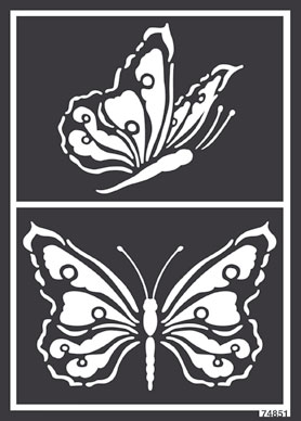 Window Style Designschablone - Schmetterlinge