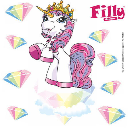 Filly Unicorn Princess Sparkle mit Kristall 9-teilig