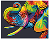 Malen nach Zahlen Bild Regenbogenfarbener Elefant - 02ART40500003 von Artibalta