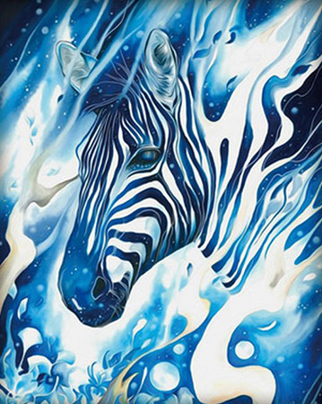 Malen nach Zahlen Bild Verschwimmendes Zebra - AZ-1552 von Artibalta
