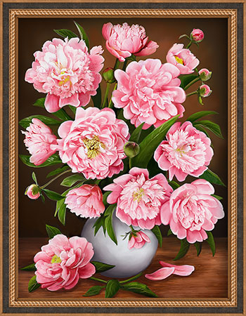 Malen nach Zahlen Bild Rosa Blumenvase - AZ-1732 von Artibalta