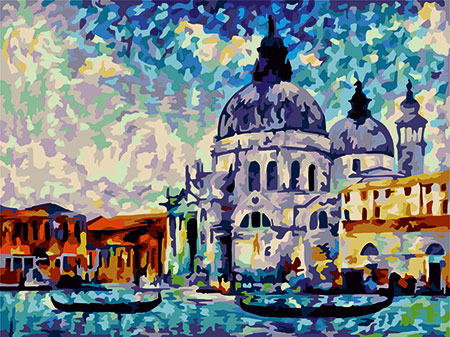 Malen nach Zahlen Bild Farbenfrohes Venedig - C040 von Artibalta