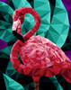 Malen nach Zahlen Bild Polygon Flamingo - P005 von Artibalta