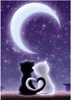Malen nach Zahlen Bild Liebespaar im Mondlicht - WD204 von Artibalta