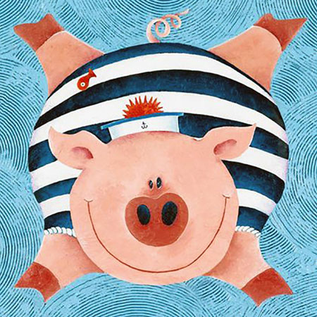 Malen nach Zahlen Bild Fröhliches Schwein - WD2292 von Artibalta