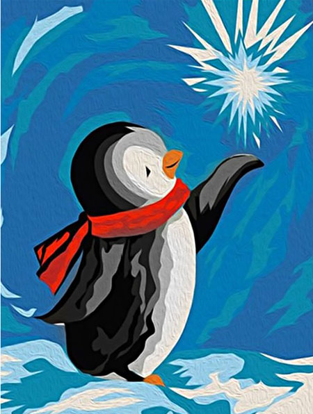 Malen nach Zahlen Bild Süßer Pinguin - WD306 von Artibalta