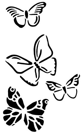 FANTASY Tattoo-Schablone Schmetterlinge