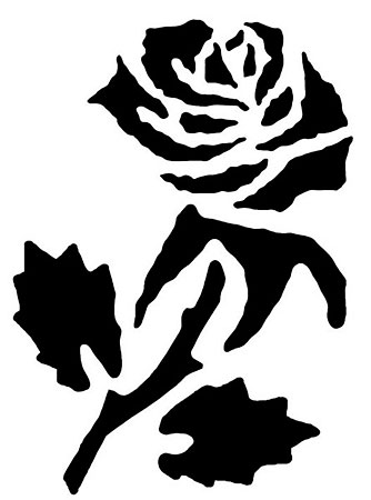 FANTASY Tattoo-Schablone Rose