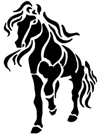 FANTASY Tattoo-Schablone Pferd
