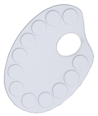 Metallpalette oval 18,5 x 12,5 cm