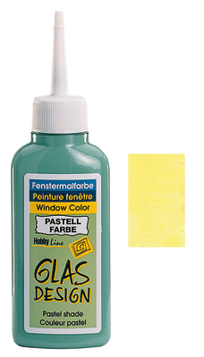 Glas Design Fenstermalfarbe Pastell-Gelb Fl. 80 ml