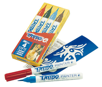 Tattoo Painter-Set mit 4 Stiften