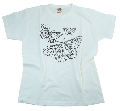 Bedrucktes T-Shirt Schmetterlinge Gr.128