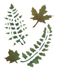 Selbstklebende Schablone Farnbltter 18 x 24 cm
