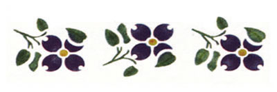 Selbstklebende Schablone Veilchen 13 x 40 cm