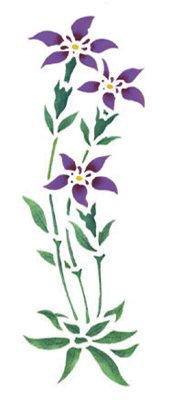 Selbstklebende Schablone Feldblume 18 x 50 cm