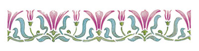 Selbstklebende Schablone Lilien 11 x 70 cm