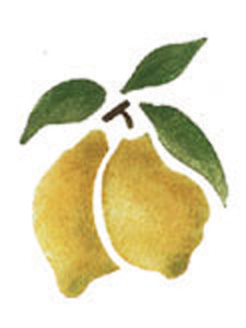Selbstklebende Schablone Zitronen 7 x 10 cm