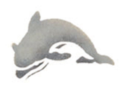 Selbstklebende Schablone Delphin 7 x 10 cm