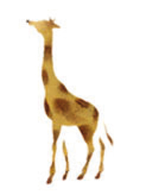 Selbstklebende Schablone Giraffe 7 x 10 cm
