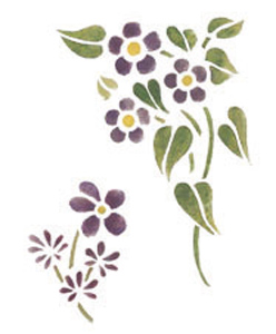 Selbstklebende Schablone Veilchen 18 x 24 cm