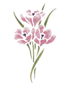 Selbstklebende Schablone Blumenstrau 18 x 24 cm