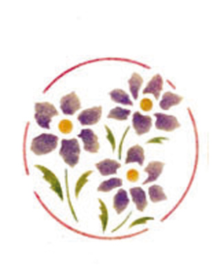 Selbstklebende Schablone Feldblumen 13 x 16 cm