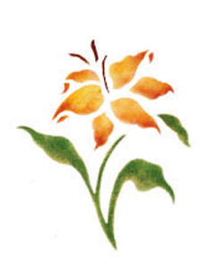 Selbstklebende Schablone Lilie 13 x 16 cm