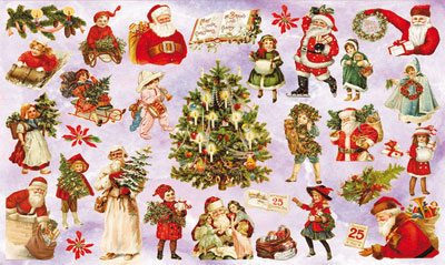 2 Bgen Decoupagepapier Weihnachten 33 x 48 cm