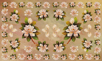 2 Bgen Decoupagepapier Magnolien 33 x 48 cm