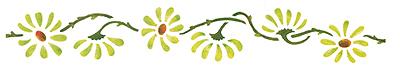 Selbstklebende Schablone Margeriten 11 x 70 cm