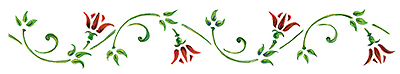 Selbstklebende Schablone Florale Ranke 11 x 70 cm