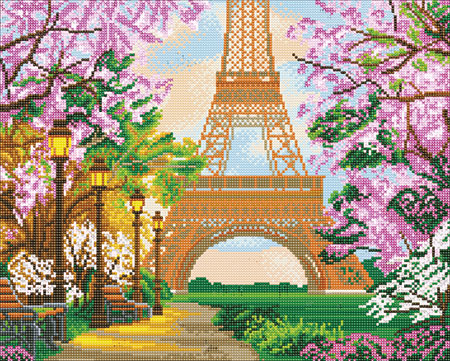 Malen nach Zahlen Bild Frühling am Eiffelturm - CAK-A102L von Craft Buddy