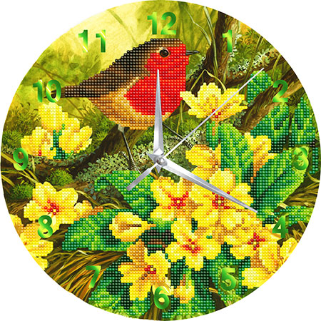Malen nach Zahlen Bild Uhr - Vogel - CLK-S8 von Craft Buddy