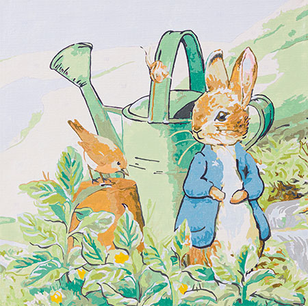 Malen nach Zahlen Bild Peter Rabbit mit dem Rotkehlchen - PBN-PRBT01 von Craft Buddy