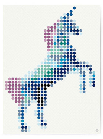 Malen nach Zahlen Bild DOT ON ART - Einhorn - trend-unicorn-L von Dot On