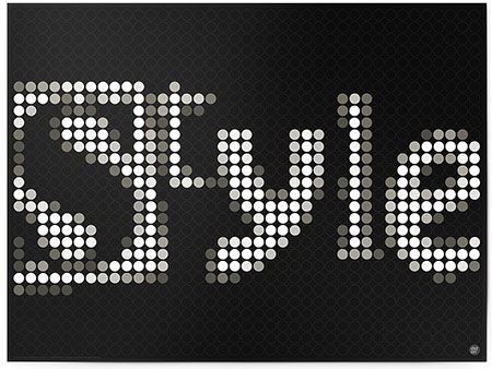 Malen nach Zahlen Bild DOT ON ART - Schriftzug "STYLE" - words-style-L von Dot On