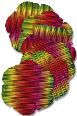 Dekokrbchen aus 3D-Regenbogen-wellpappe