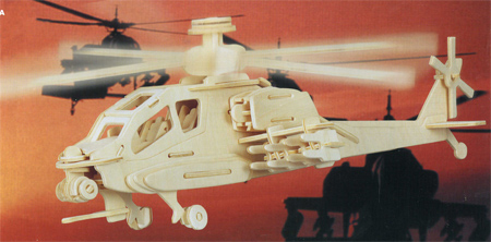 Holzbausatz Apache Hubschrauber