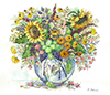 Malen nach Zahlen Bild Diamond Painting - Sonnenblumen in der Vase - LG027e von Protsvetnoy