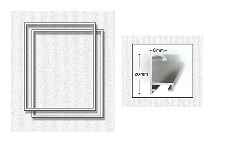 Malen-nach-Zahlen-Zubehör Zwei silberfarbene Aluminium Bilderrahmen 24 x 30 cm