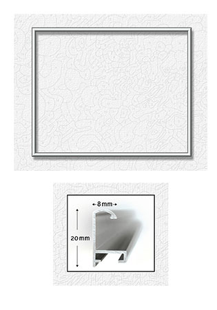 Malen-nach-Zahlen-Zubehör Silberfarbener Aluminium Bilderrahmen 40 x 50 cm