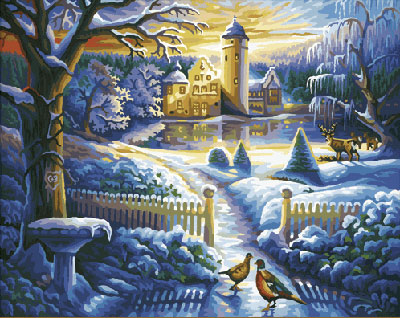Am Wasserschloss im Winter