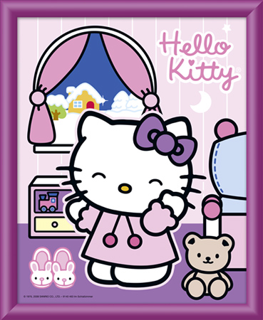 Hello Kitty im Schlafzimmer