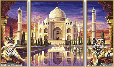 Malen nach Zahlen Bild Taj Mahal - Triptychon - 609260435 von Schipper