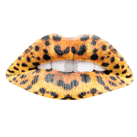 Lippentattoo Leopard