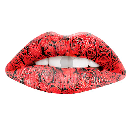 Lippentattoo Rote Rosen