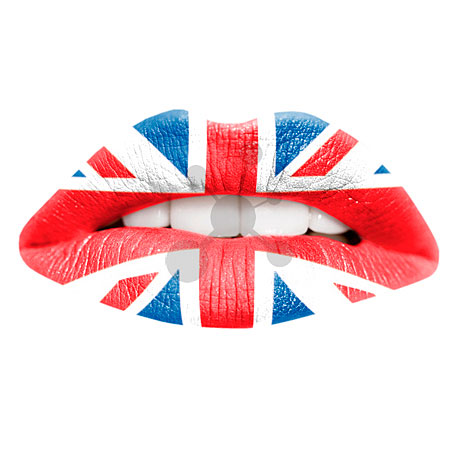 Lippentattoo England Flagge