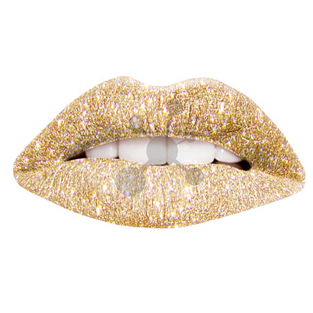 Lippentattoo Glitter Gold